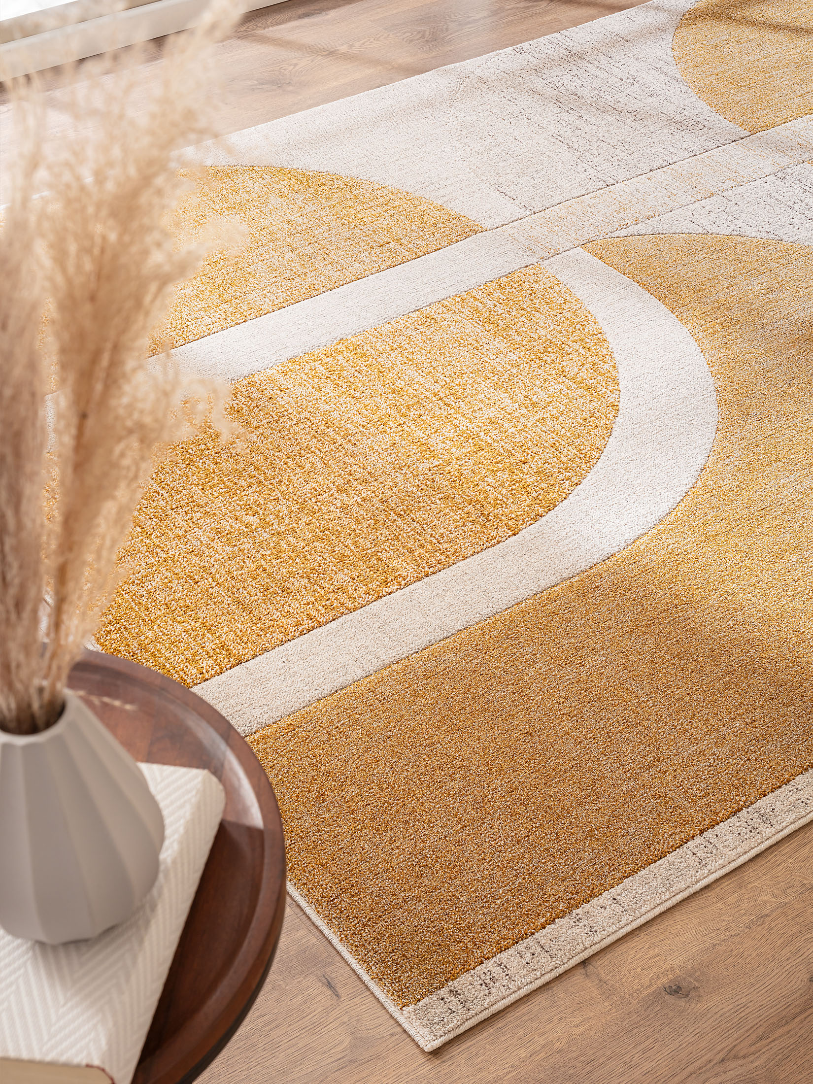 Rockledge Moderner Teppich, Gold-Grau