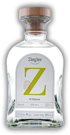 Ziegler Williams Brand 0,5 Liter Ziegler Williams Brand 0,5 Liter  0,5	 Liter - Vol 43%