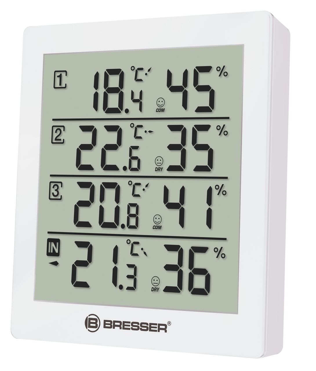 Bresser Temeo Hygro Quadro weiß