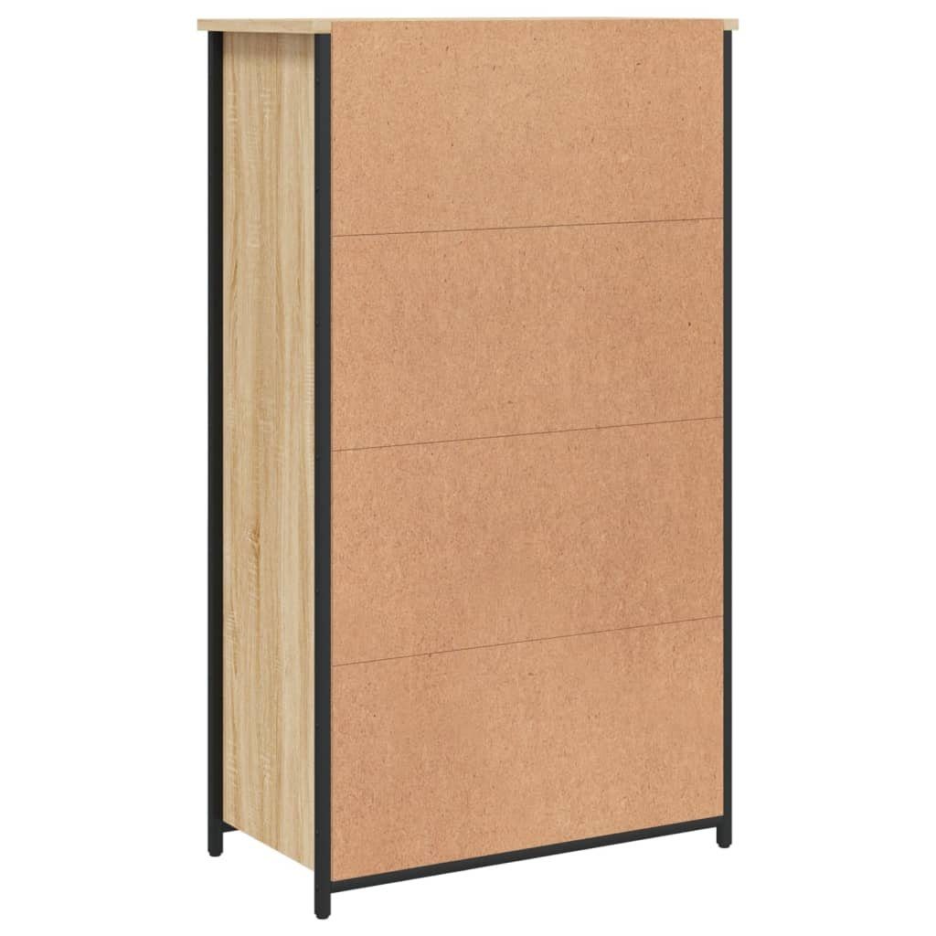 vidaXL Anrichte Highboard Sonoma-Eiche 62x32x106,5 cm Holzwerkstoff Glas Vitrine