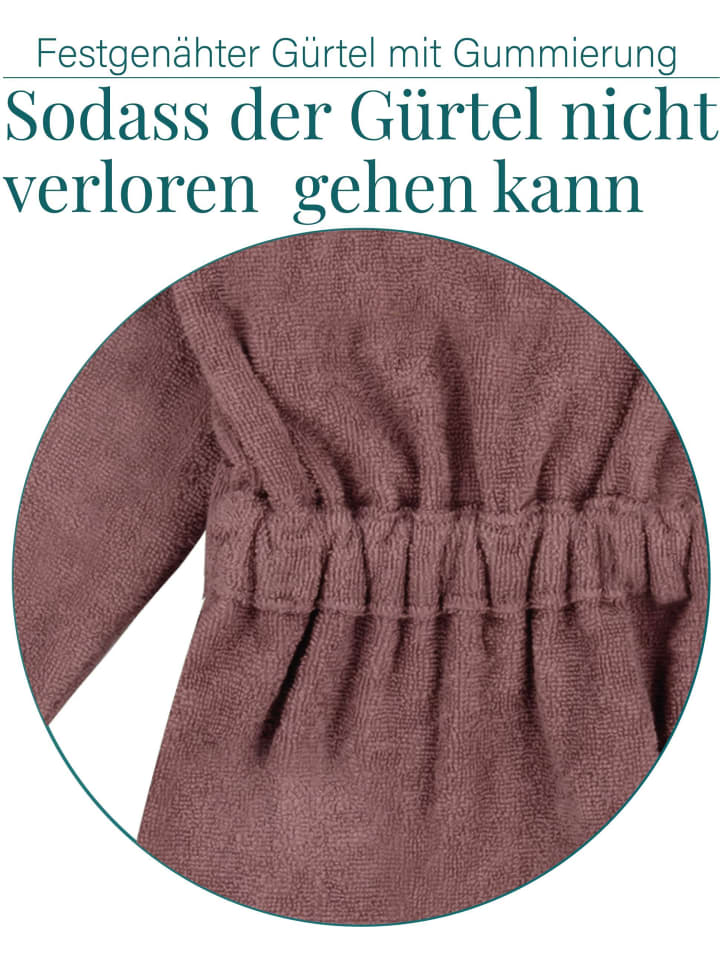 normani Baby Bademantel aus Bio-Baumwolle Ljubljana in Rosa günstig kaufen