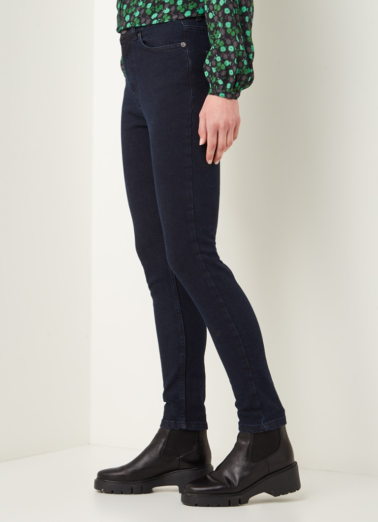 Blugi Whistles cu talie înaltă, skinny fit, de culoare închisă.