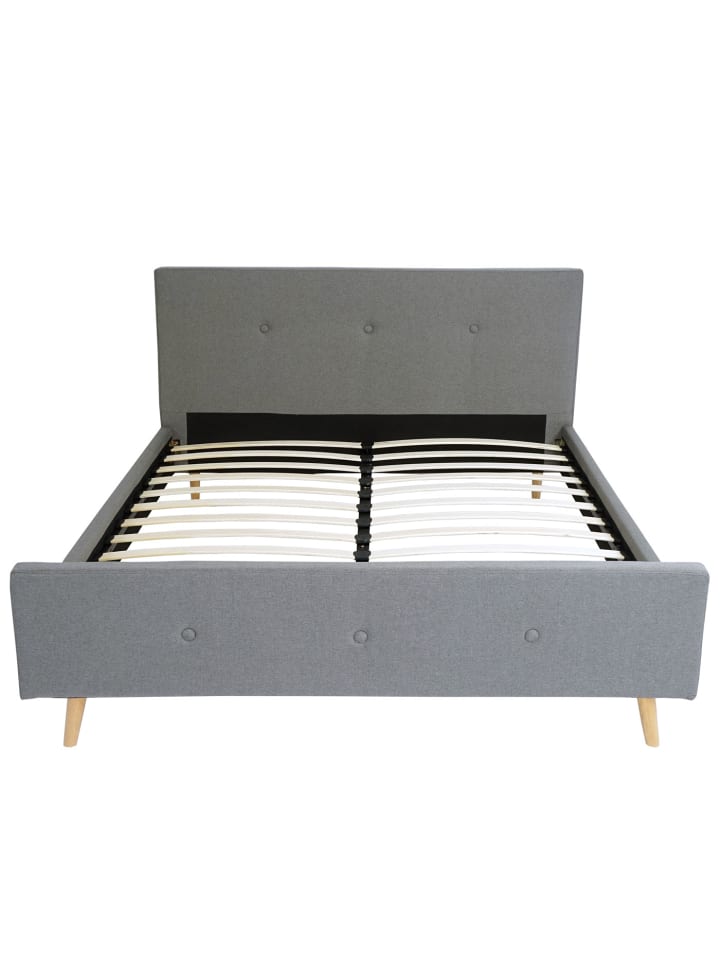 MCW Polsterbett J98 mit Lattenrost, 160x200cm grau günstig kaufen onesize