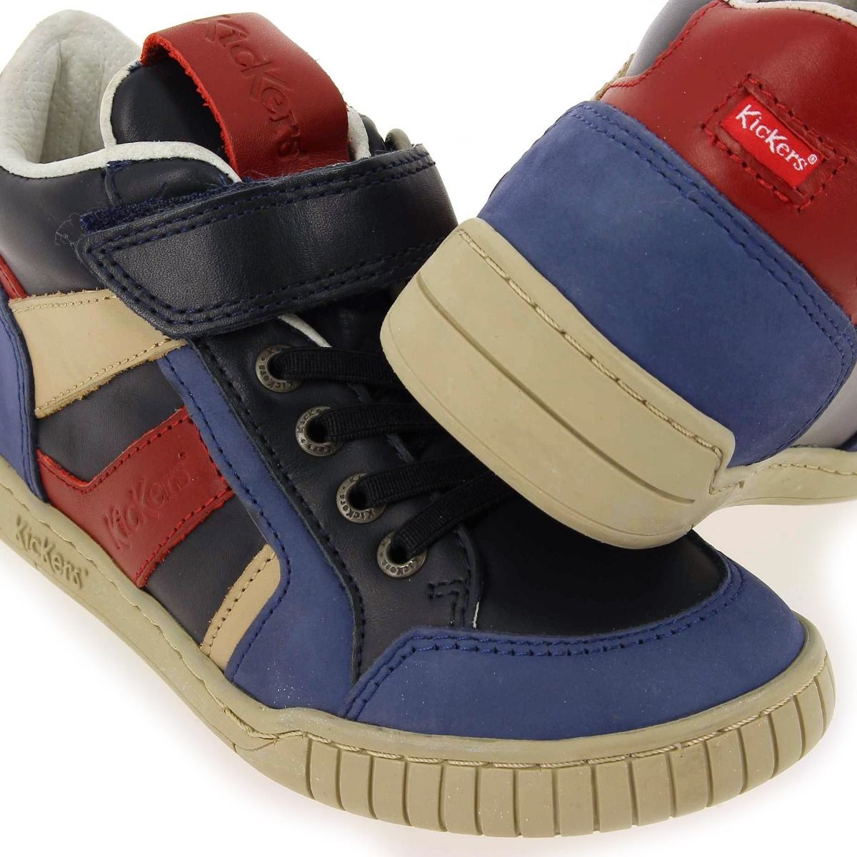 Kickers  WINCKY CDT H22 - Bleu Rouge