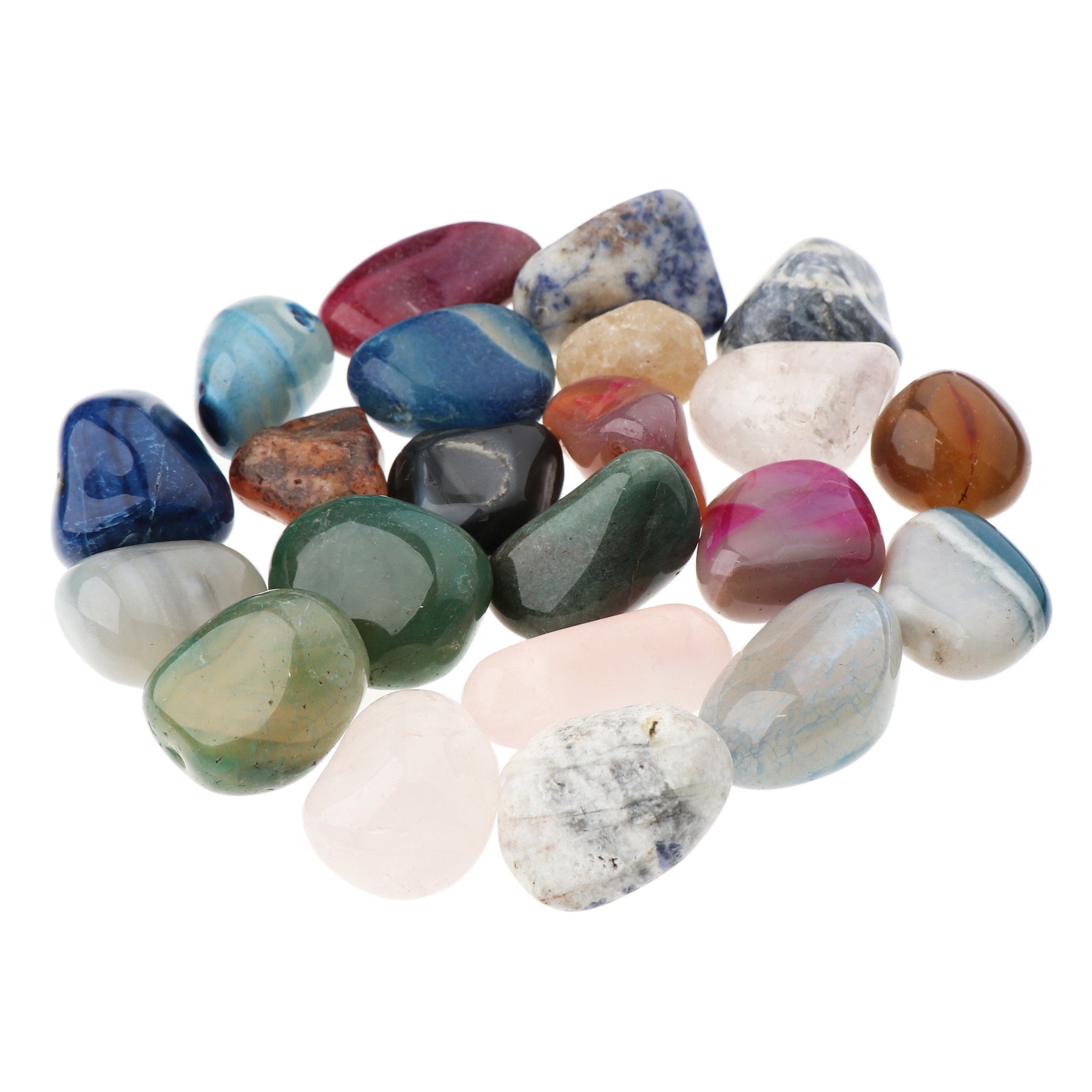 NKlaus Mineralstein 500g Trommelsteine Multi Mix 30 - 35 mm Heilsteine Edelsteine Schmuck