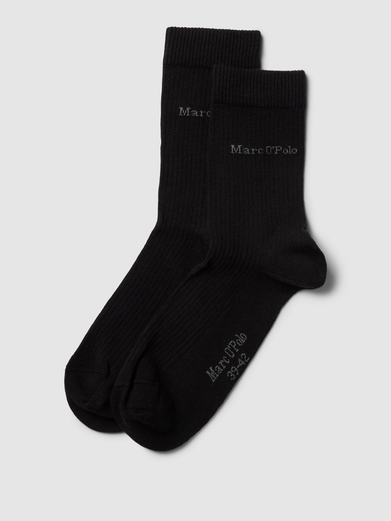Socken mit Label-Detail im 2er-Pack Modell 'MARTHA' in schwarz