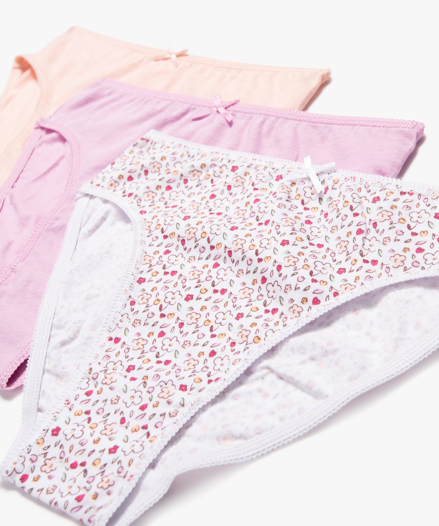 Culottes assorties en coton biologique extensible fille (lot... multicolore | GEMO