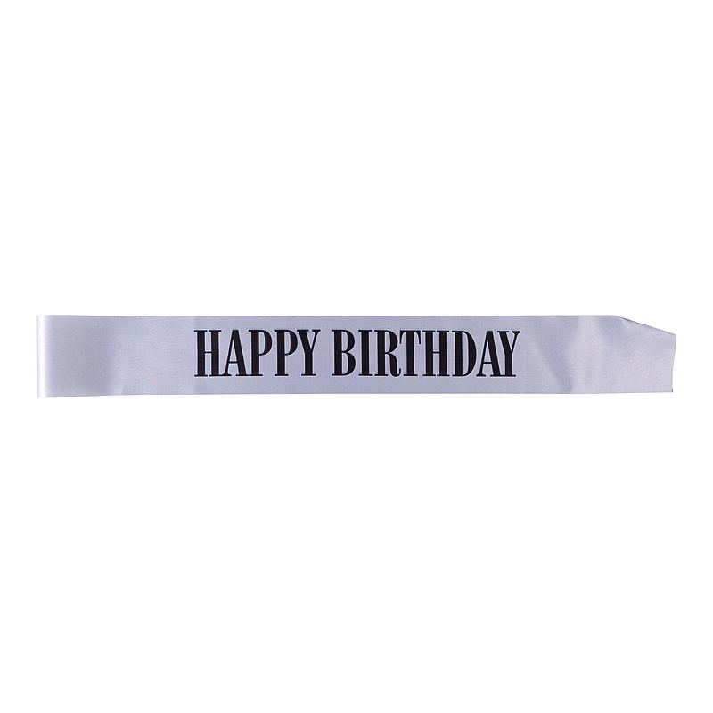 Giform Satengbånd 180x10 cm Happy Birthday