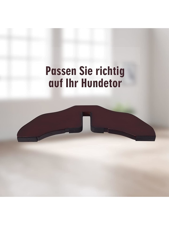 COSTWAY 2er Set Gitterfüße für Hunde Absperrgitter in Braun günstig kaufen onesize