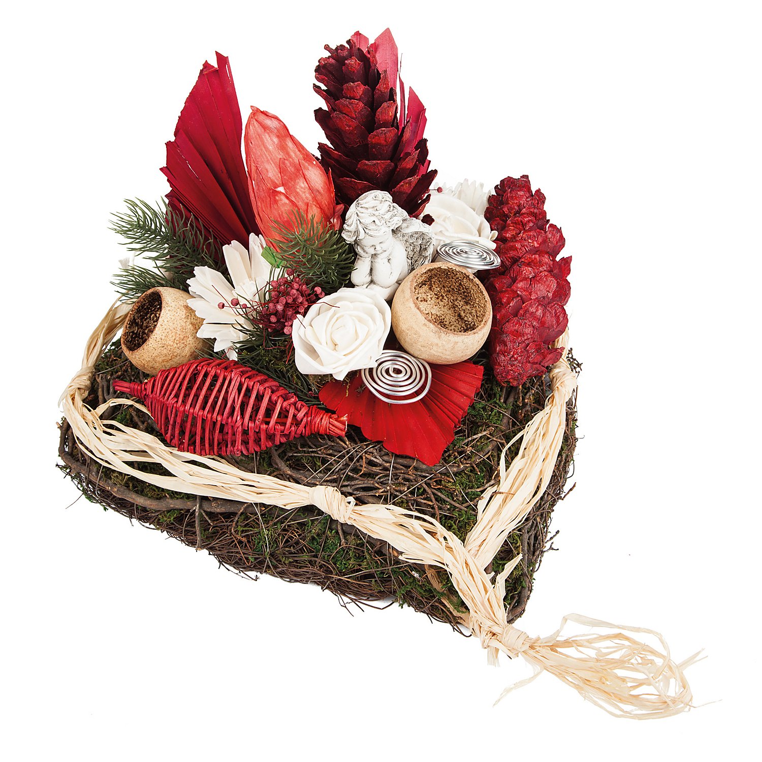 Exoten-Sortiment, rot-natur, 21 Teile