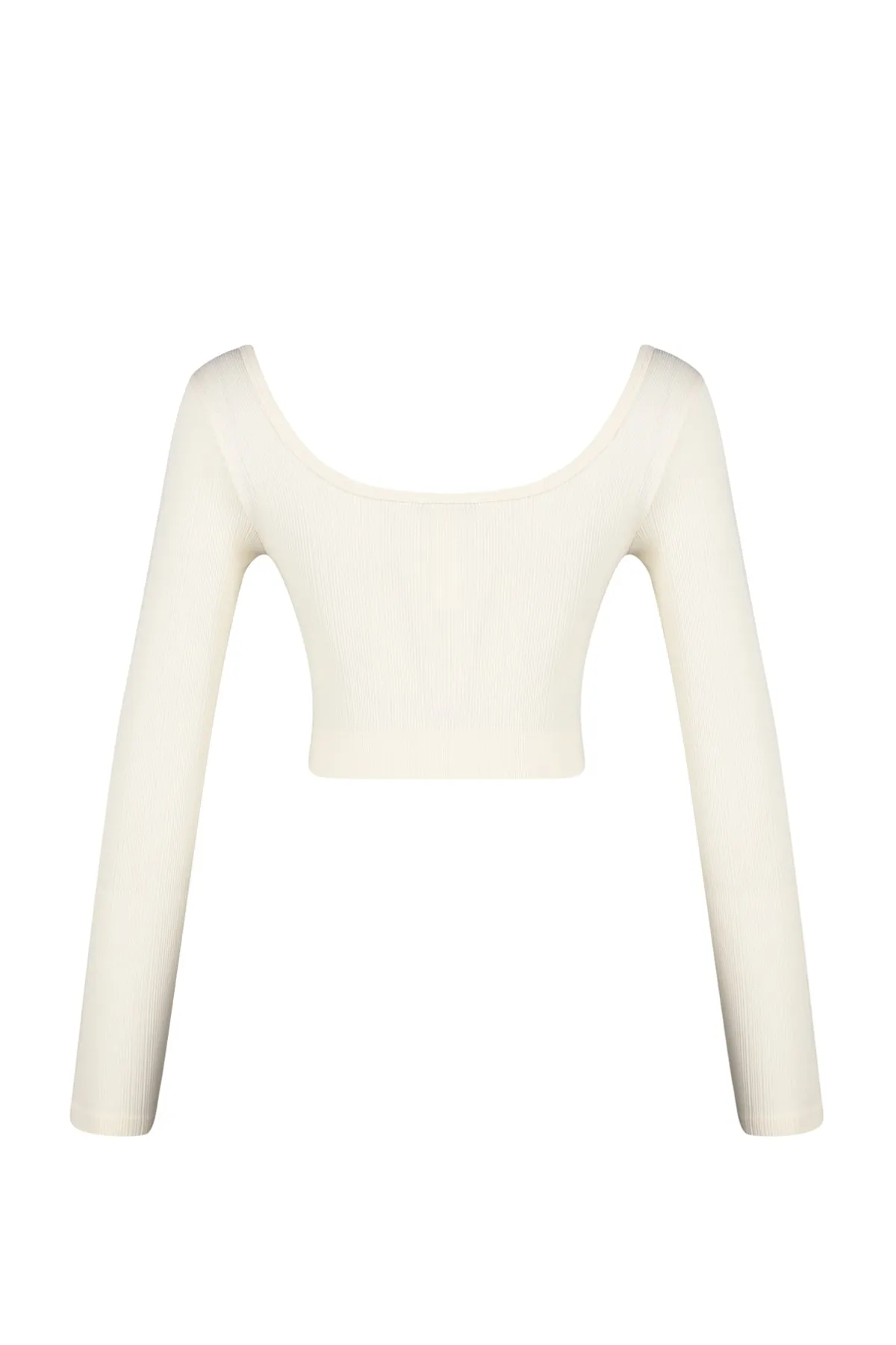 Trendyol Collection  Beigefarbenes, nahtloses/nahtloses, extra dehnbares, gestricktes Sportoberteil/Bluse TWOAW22BZ0450