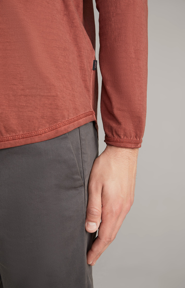Longsleeve Carlos in Rostrot meliert