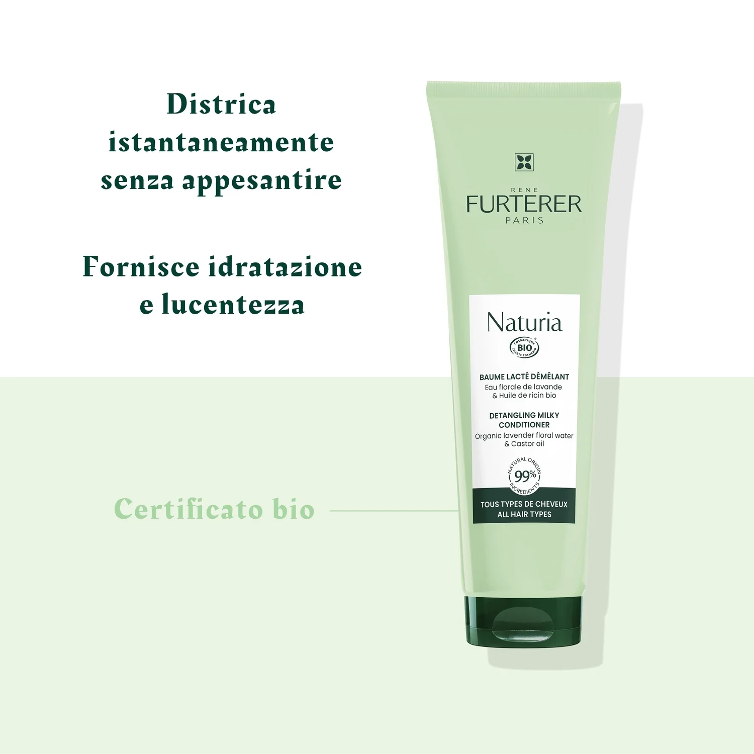 Naturia Baume Lacté Démêlante - Fugtgivende hårbalsam