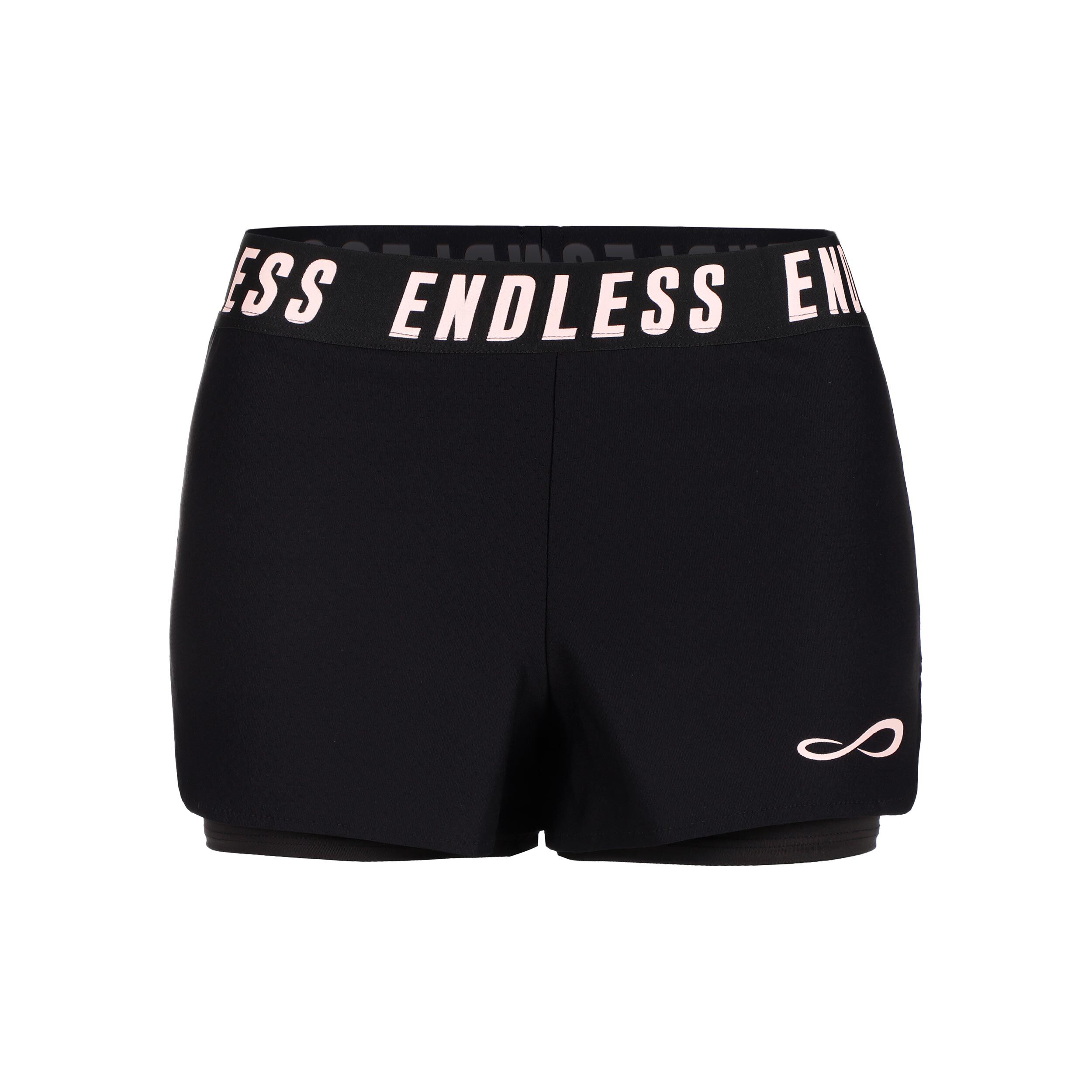 Iconic Tech Shorts Damen - Schwarz, Rosa
