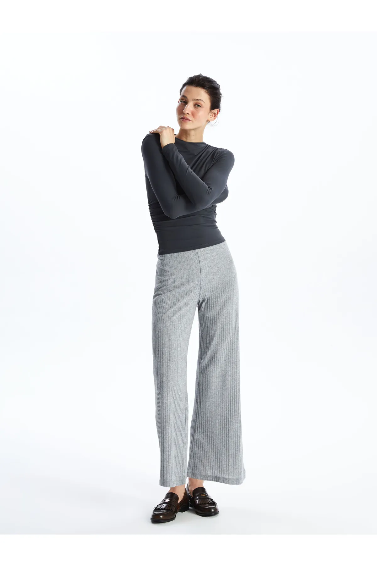 LC Waikiki  Schlichte Damen-Jogginghose mit weitem Bein und elastischem Bund