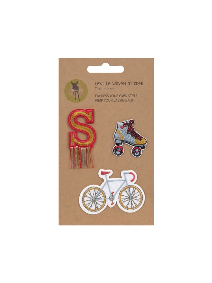 Lässig Lässig Textil-Sticker (3 Stk) - Schul Set Unique, Stick on Bike günstig kaufen onesize