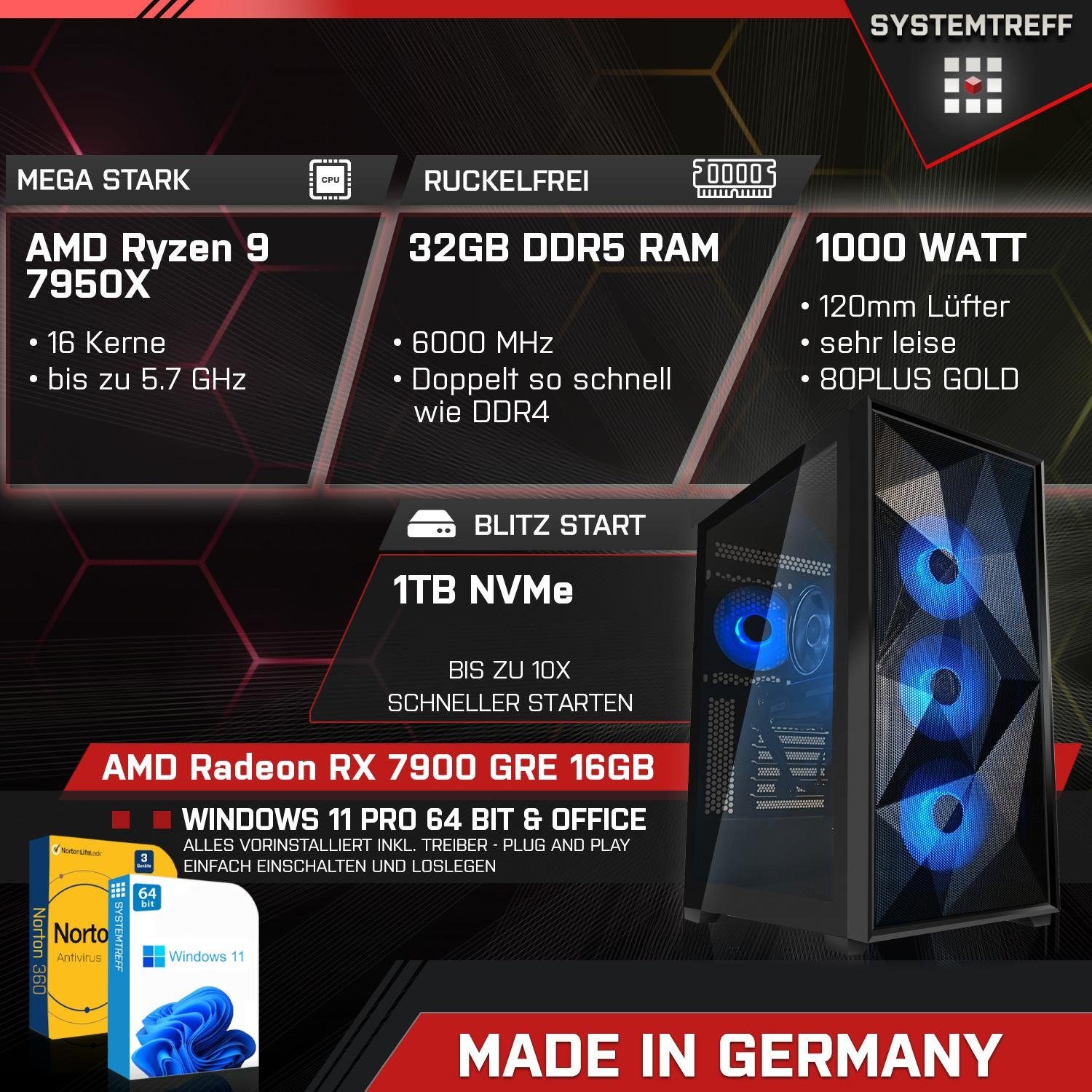 SYSTEMTREFF Gaming-PC-Komplettsystem (27