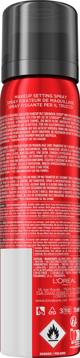 Fixierspray Infaillible: 3-Second Setting Spray, 75 ml