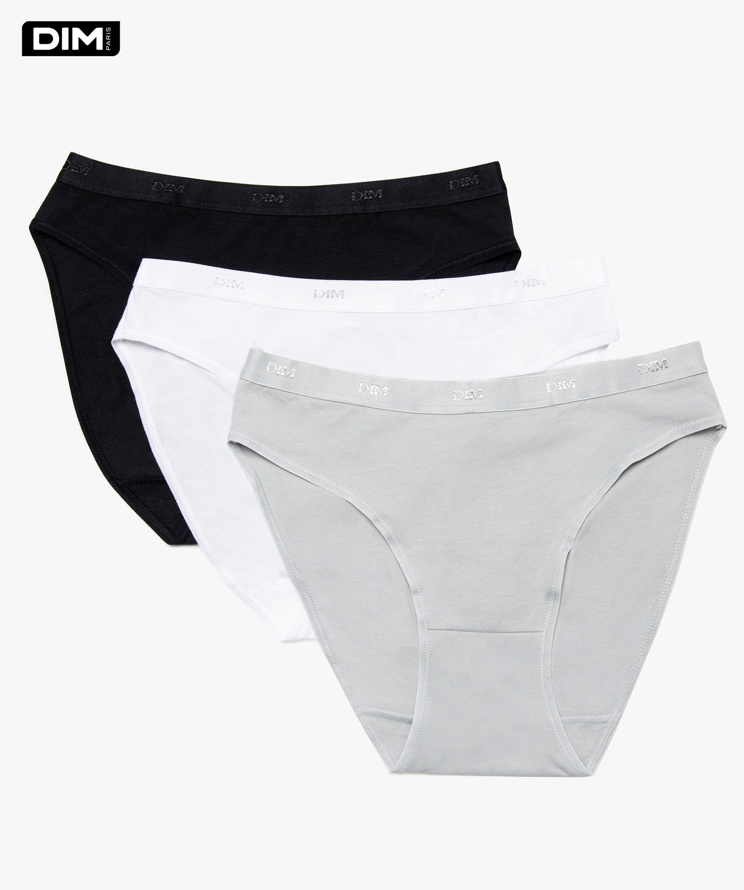 Lot de 3 culottes pour femme en coton - Dim noir | GEMO