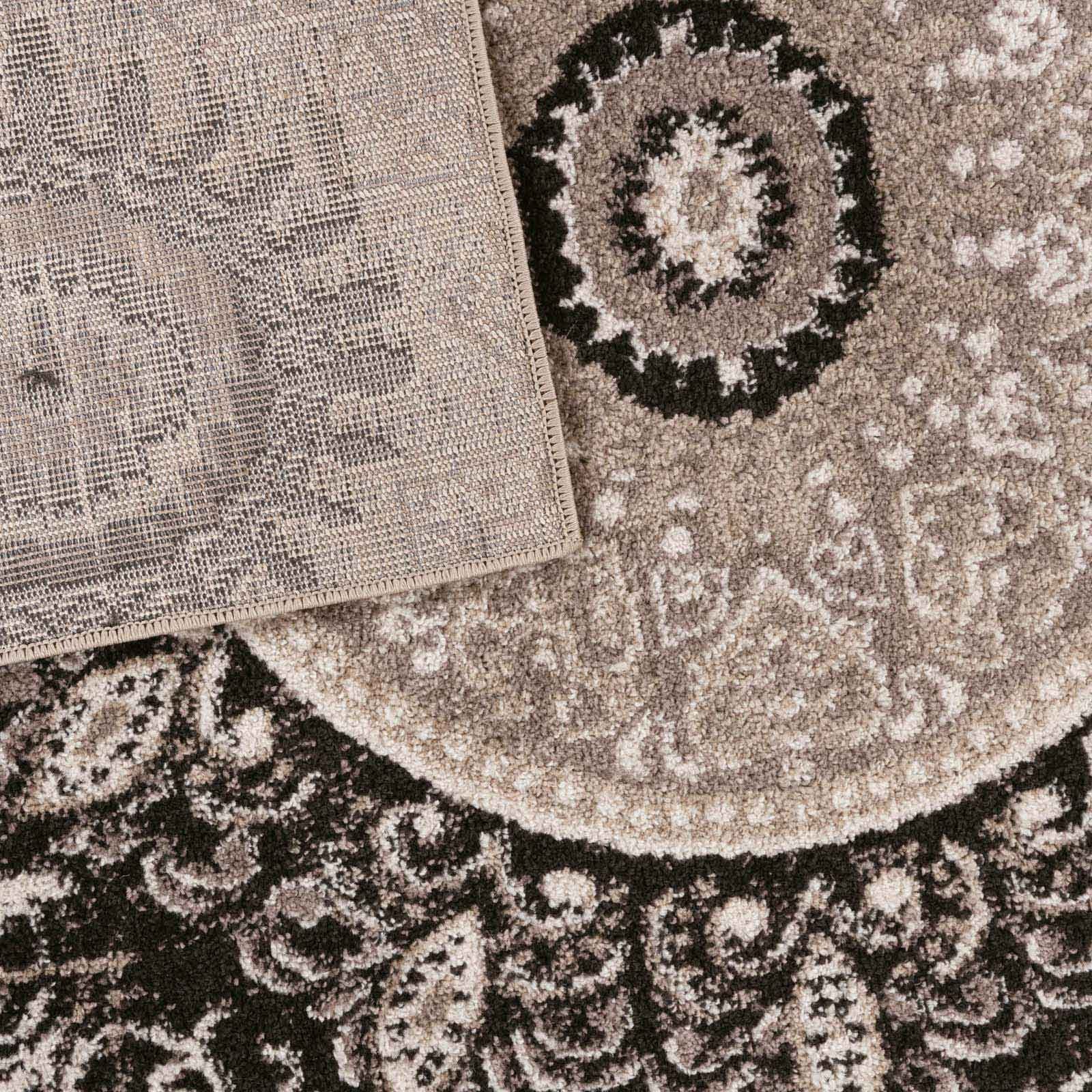 Teppich Moderner Teppich Aragon 77 Oriental, TaraCarpet, rechteckig, Höhe: 13 mm, Designer Oriental braun Wohnzimmer Schlafzimmer Esszimmer 080X150 cm
