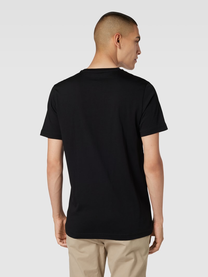 T-Shirt aus Baumwolle mit Rundhalsausschnitt in schwarz