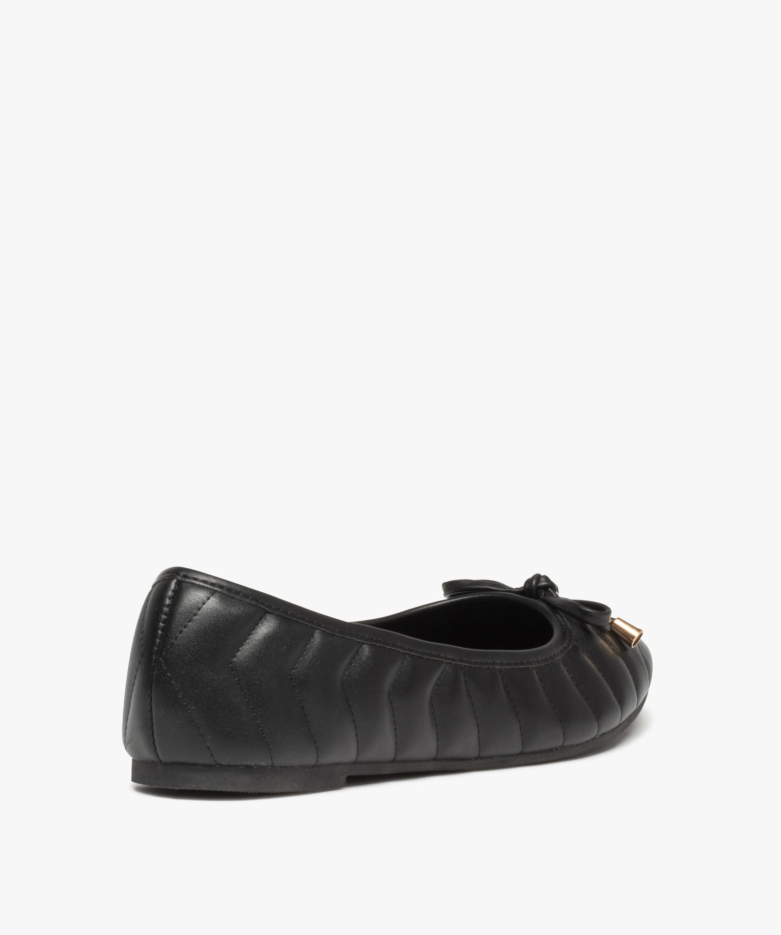 Ballerines femme matelassées avec noeud décoratif noir | GEMO