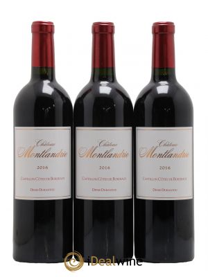 Castillon-Côtes-de-Bordeaux (Côtes-de-Castillon) Château Montlandrie 2016 - Lot de 3 Bouteilles