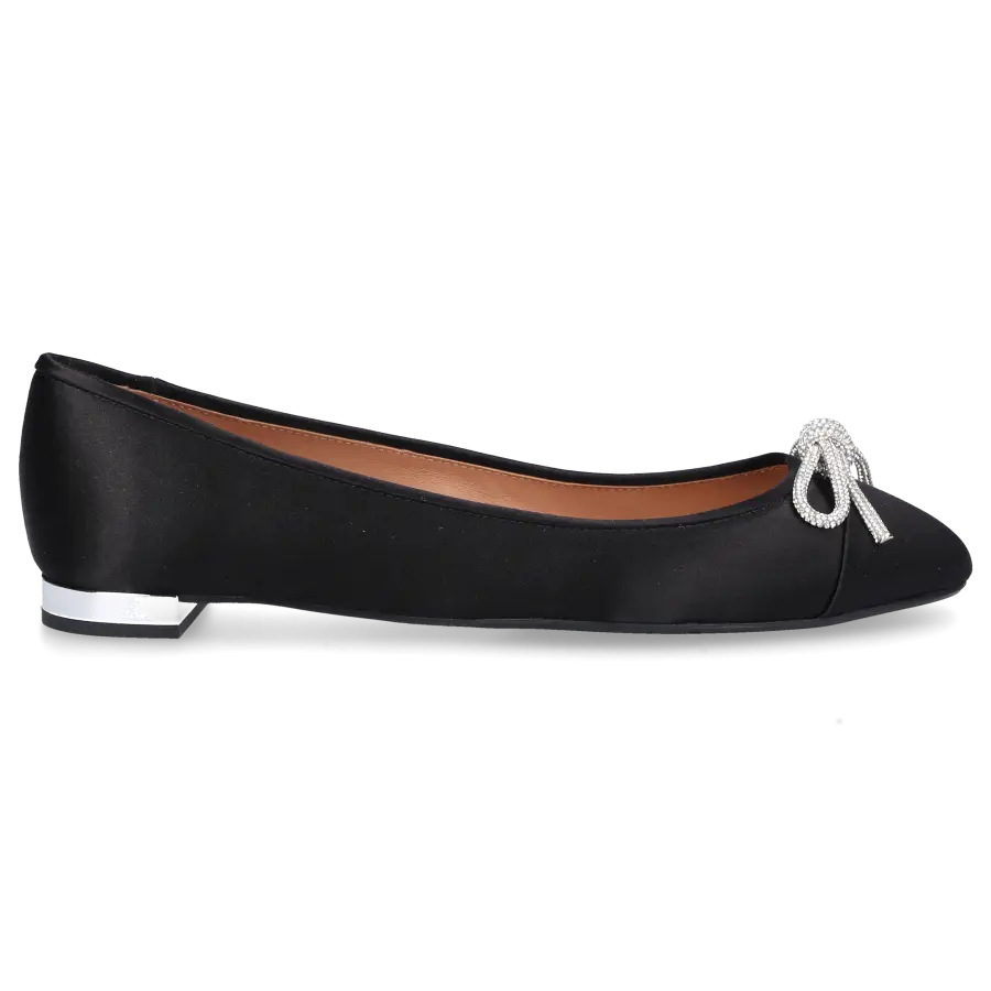 Aquazzura - Ballerinas PARISINA Satin - schwarz