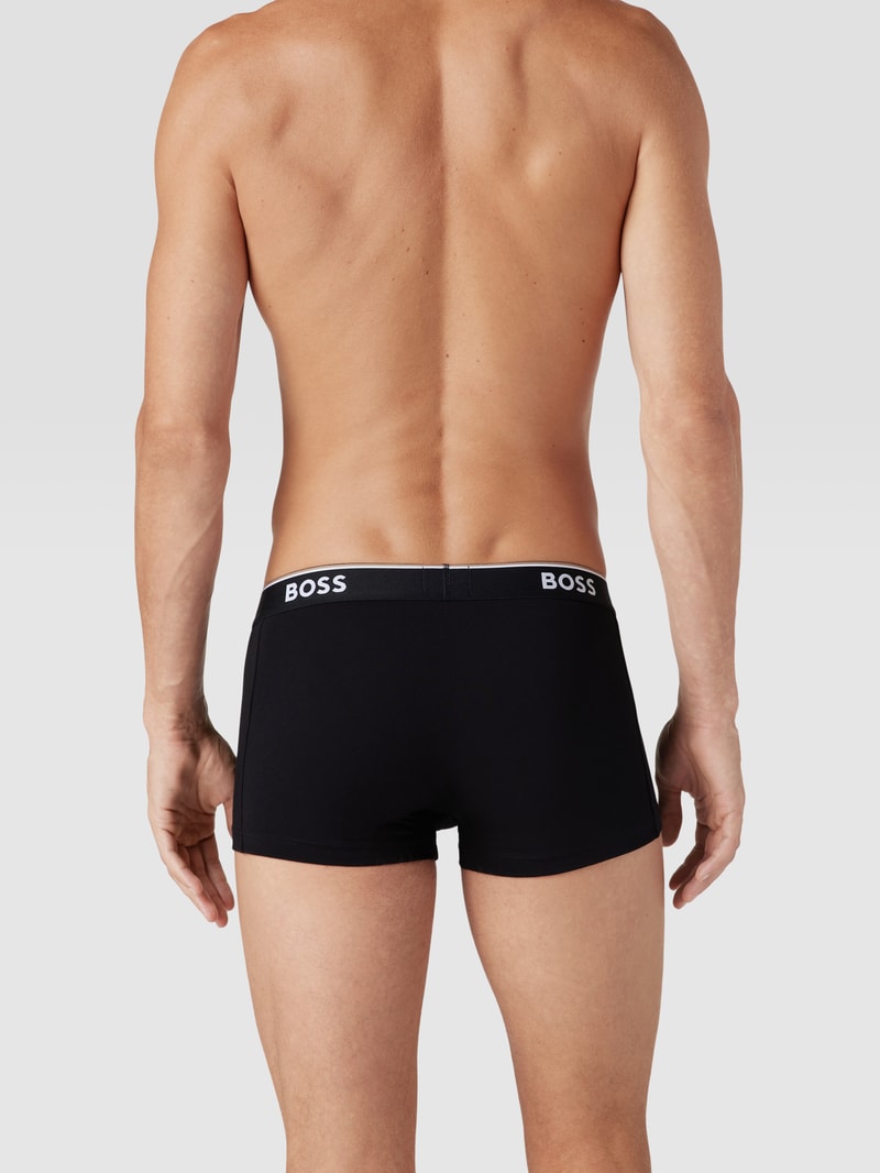 Trunks mit elastischem Logo-Bund im 3er-Pack in schwarz