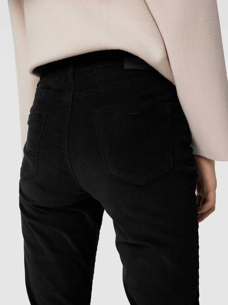 Cordhose mit Eingrifftaschen in schwarz