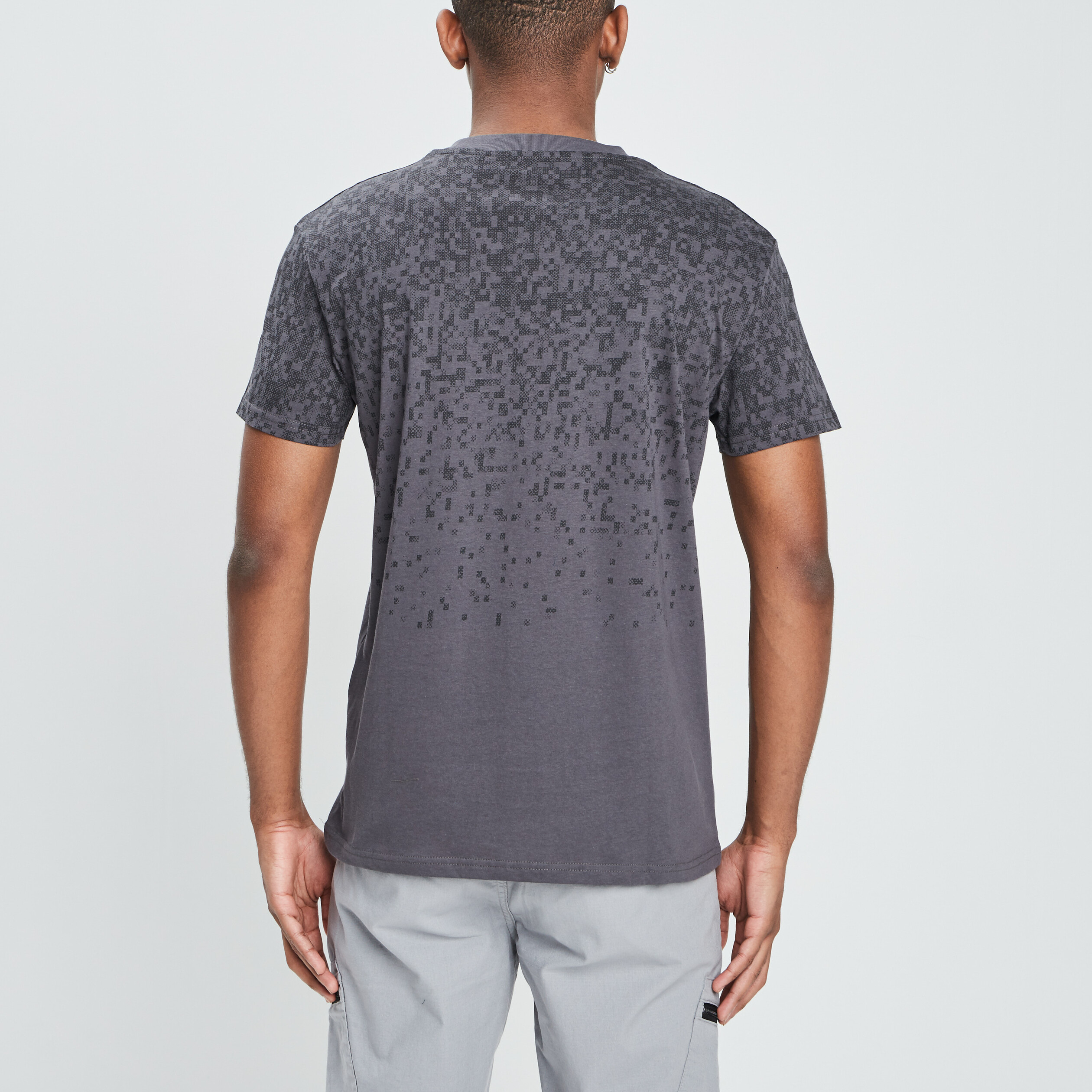 T-shirt manches courtes gris foncé homme | La Halle