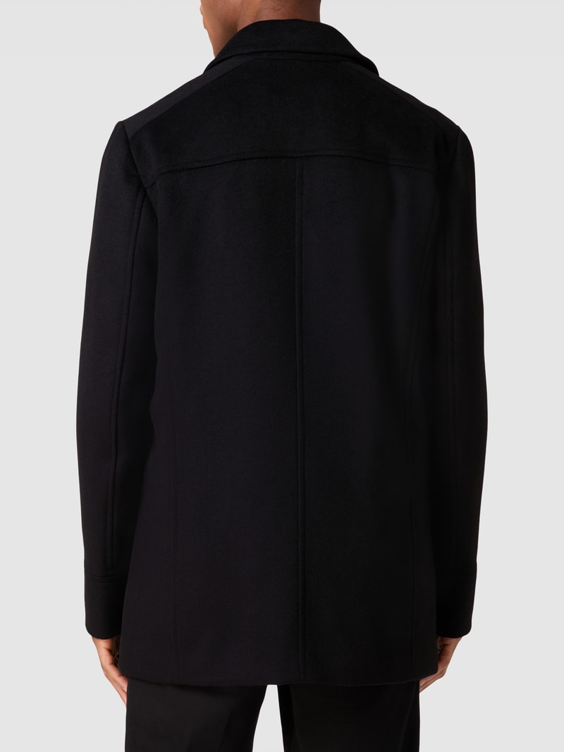Mantel mit Kragen Modell 'Napoleon Collar' in anthrazit