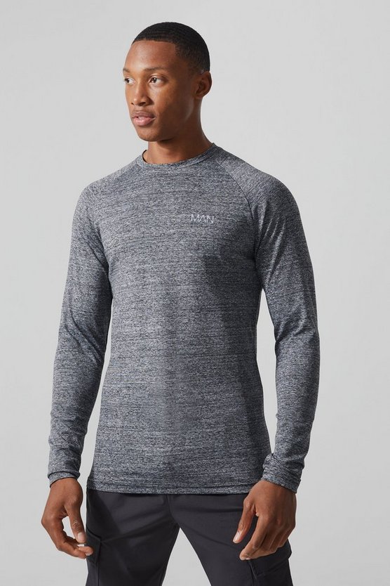 Man Active Muscle-Fit Space Dye Oberteil