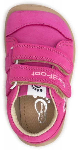 bar3foot Elf ~ Step Leder Sneaker ~ Herz Pink