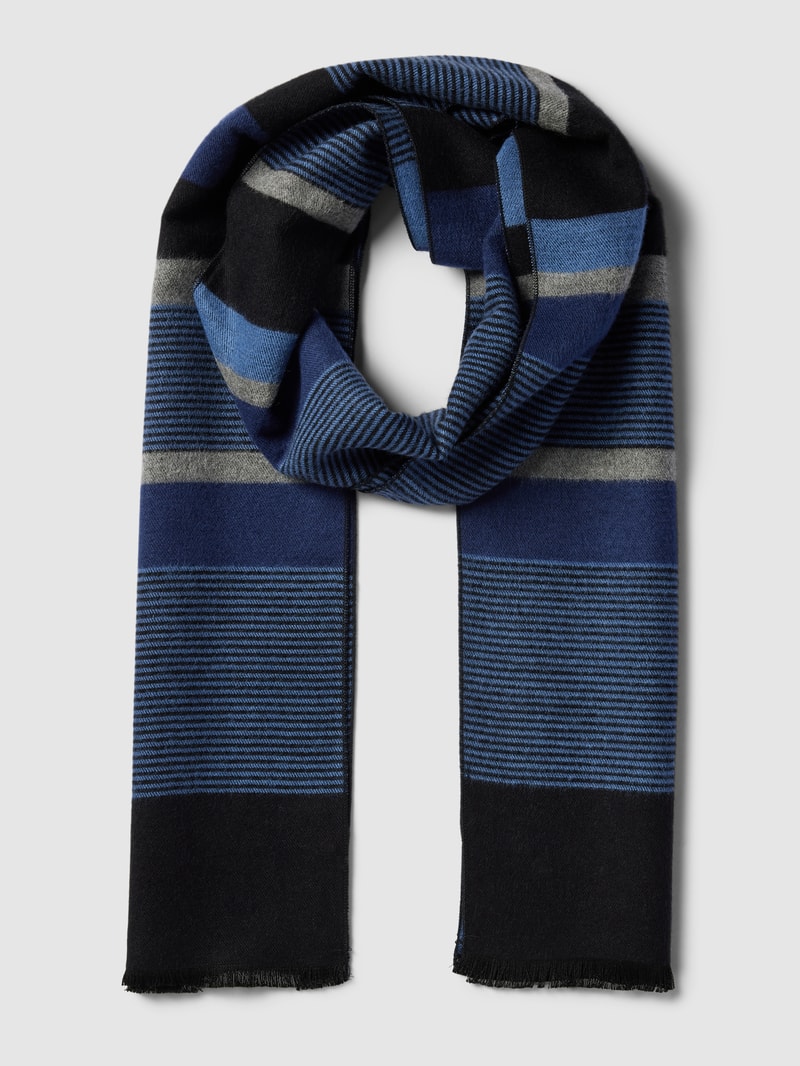 Schal mit Streifenmuster in blau