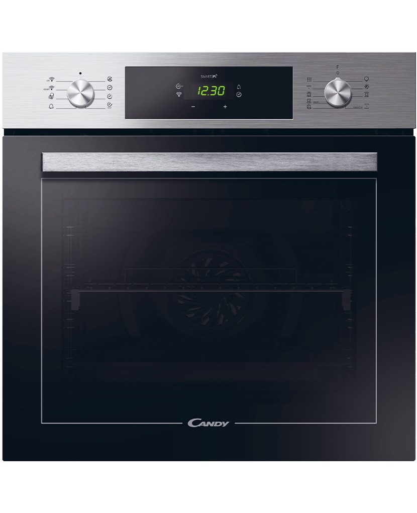 Candy Einbaubackofen FCT896XS WIFI, mit 1-fach-Teleskopauszug, Pyrolyse-Selbstreinigung, Pyrolyse, Display mit Touch Bedienung, WiFi Funktion