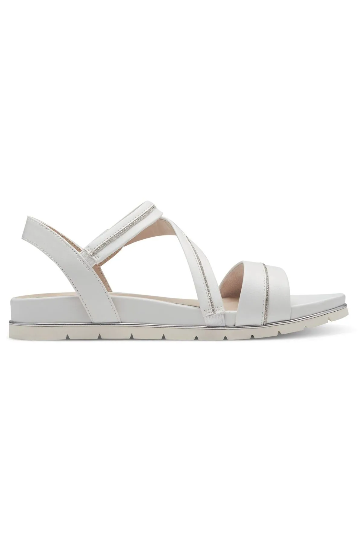 Tamaris  Sandalette - Weiß - Flacher Absatz