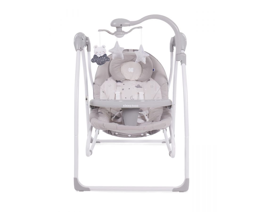 Kikkaboo Babywippe Babywippe Mia Stella 2 in 1, Schaukelstuhl Musik verstellbare Rückenlehne
