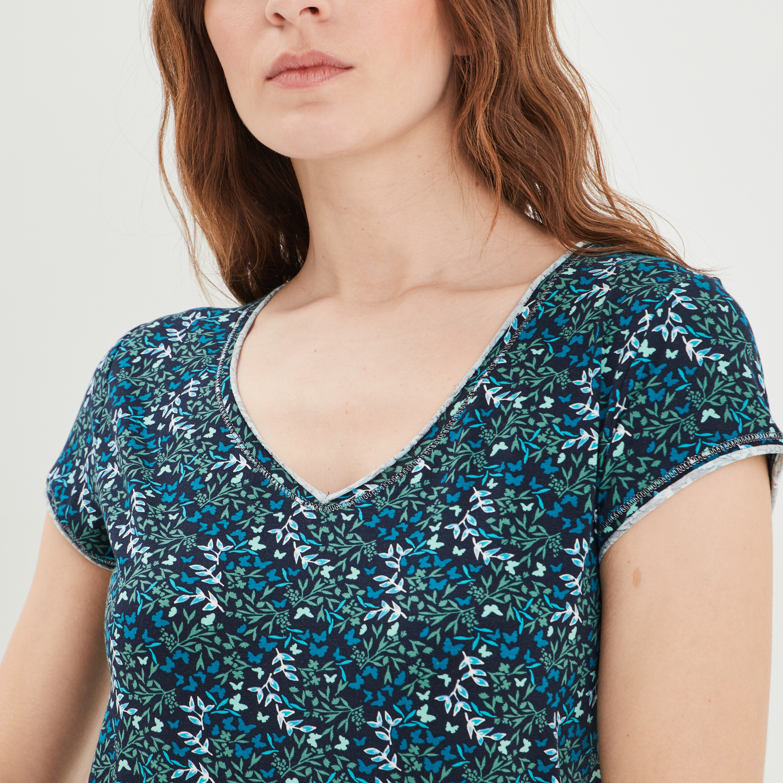 T-shirt manches courtes bleu marine femme | La Halle