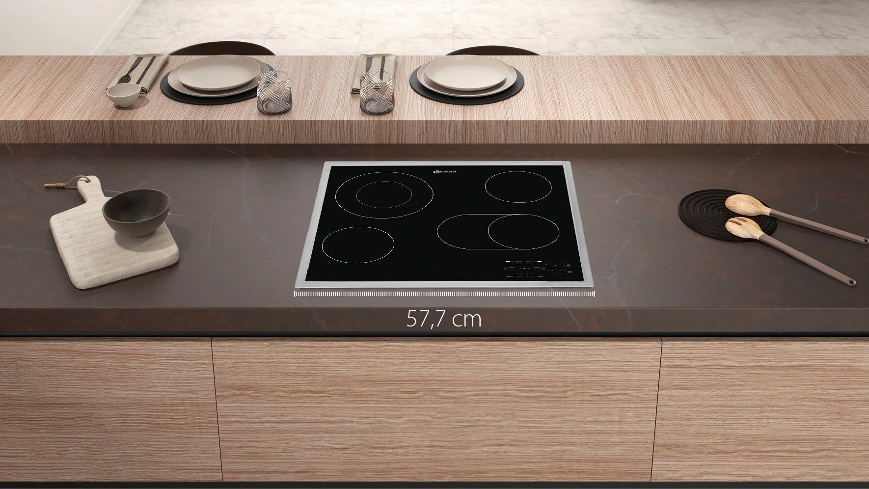 BAUKNECHT Backofen-Set BAKO 700 STEAM, mit 2-fach-Teleskopauszug