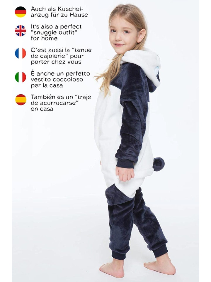 Corimori Onesie Kostüm in Weiß/grau günstig kaufen