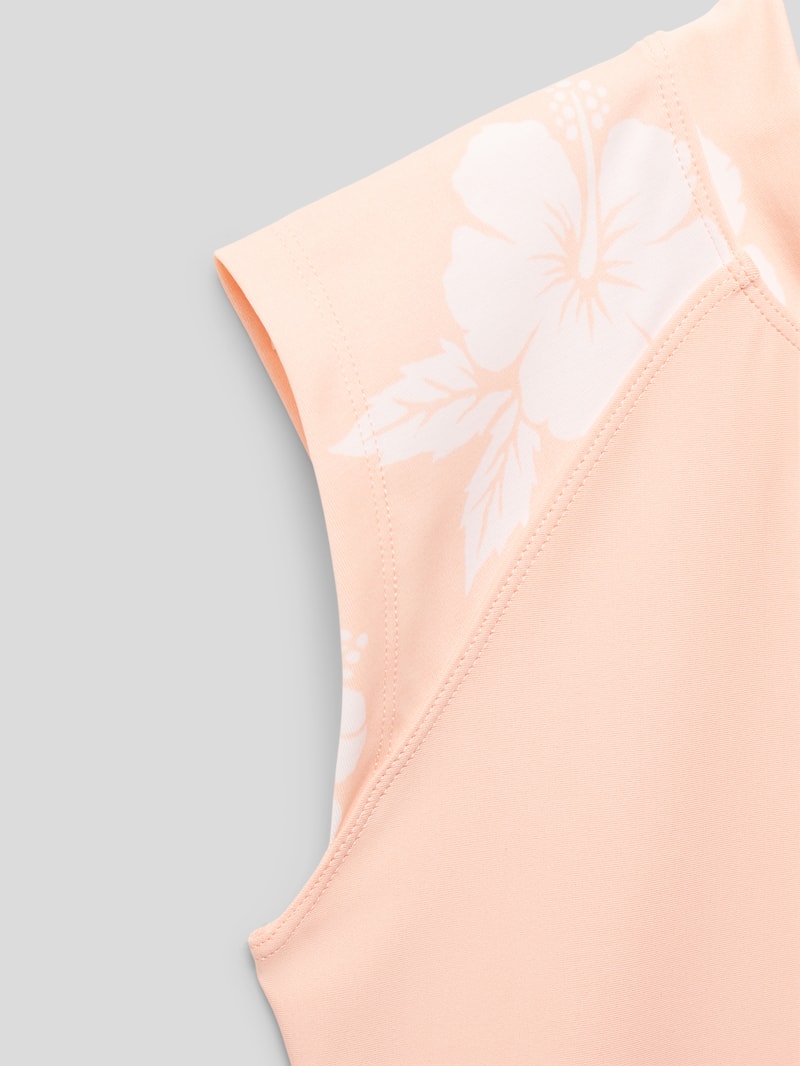 Top mit Label-Print in apricot