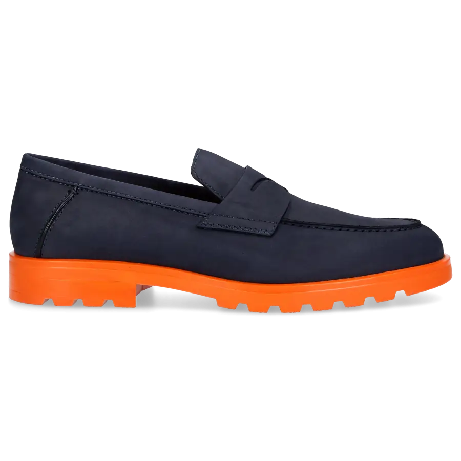 Santoni - Loafer 18610 Nubukleder - blau