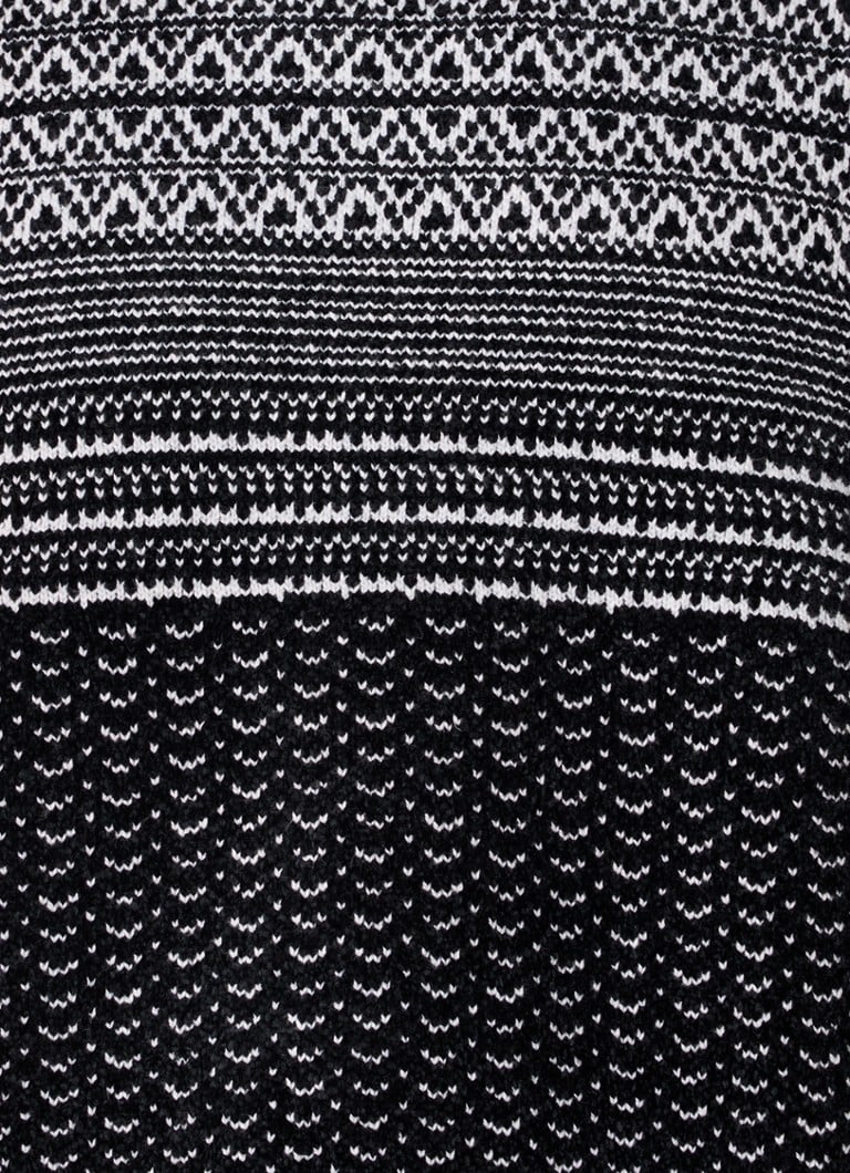 Armani Exchange Chunky knit pullover in wool blend with knitted pattern