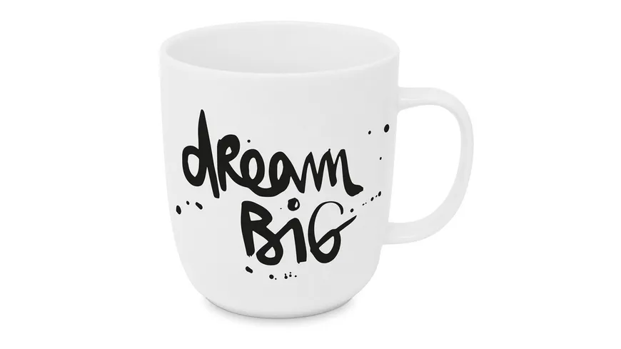 Design@Home Becher Mug 2.0 Dream Big 0,35l weiß/ schwarz