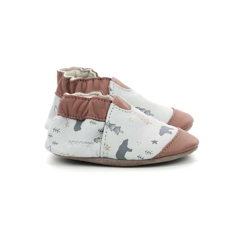 Chaussons cuir tannage vegetal Wintering Bear