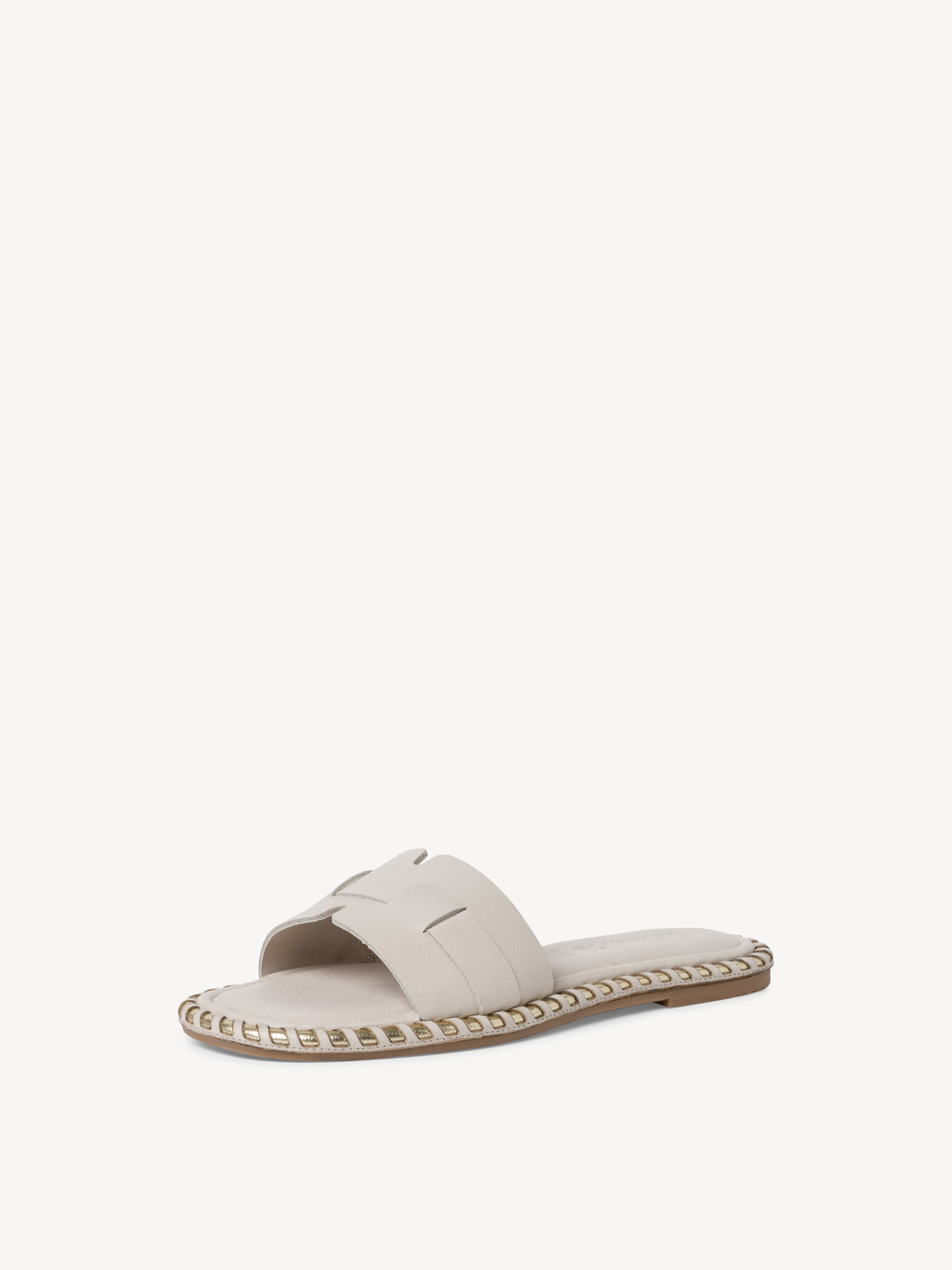 Mule en cuir - beige
