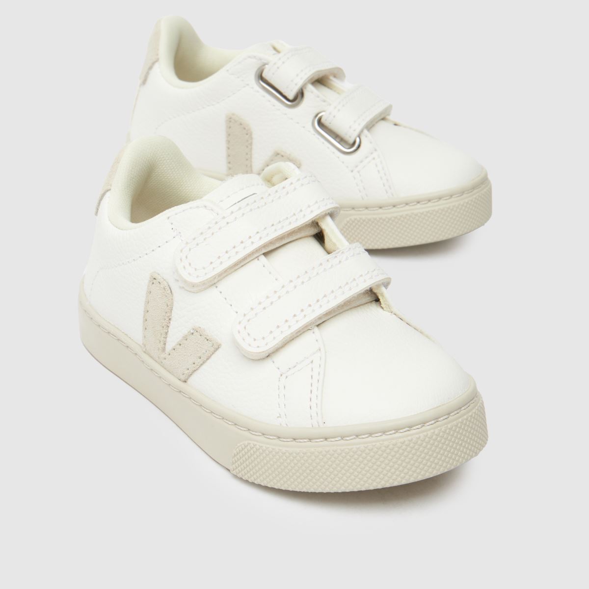 VEJA vita & beige esplar Småbarnsskor