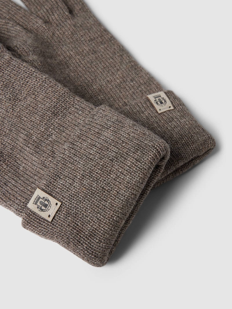 Handschuhe mit Label-Detail in taupe