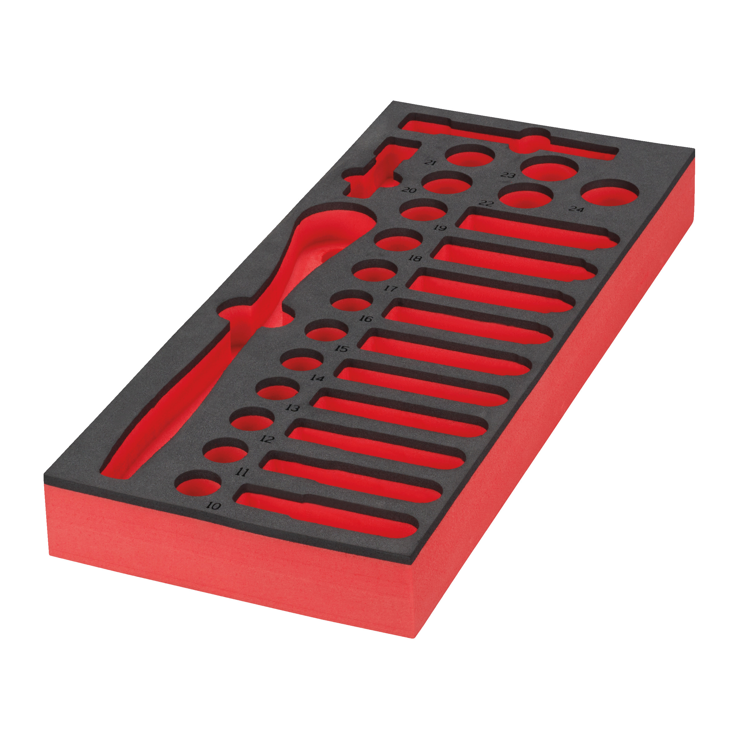 Milwaukee Accessories 4932493664 Tomt skumindlægstopnøglesæt 1/2'' metrisk (28 dele)